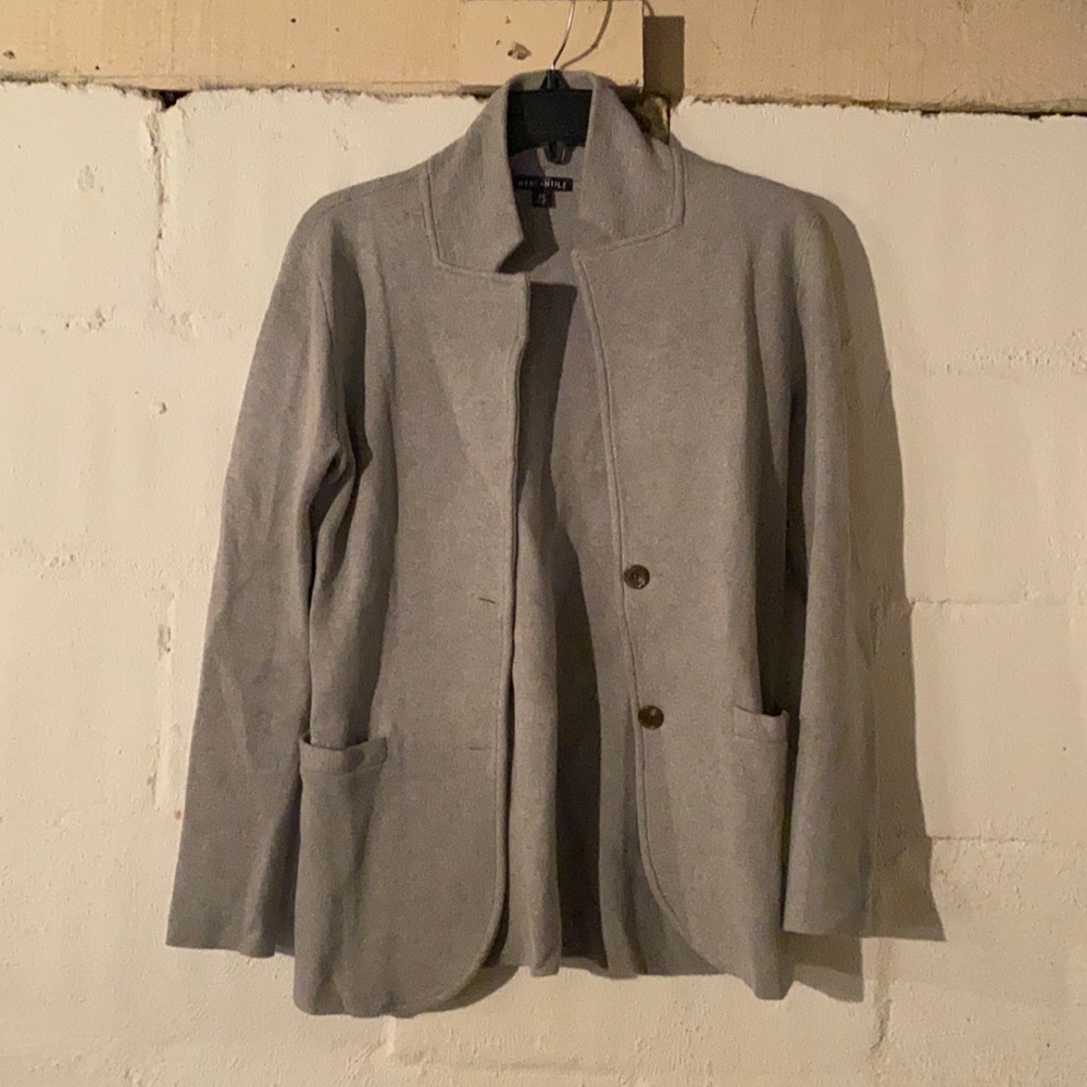Gray jcrew mercantile sweater blazer